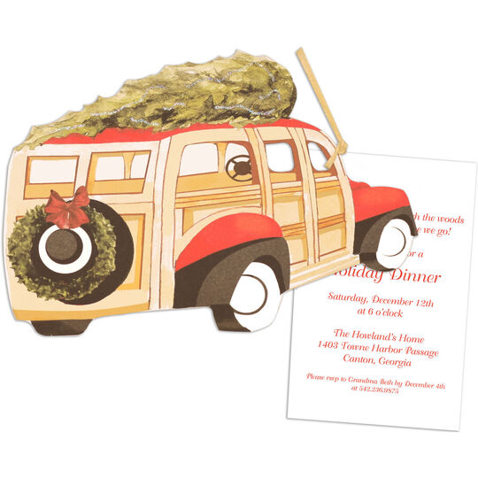 Home for the Holidays Die-cut Invitations